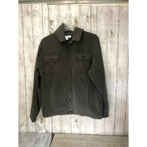 Amazon Essentials Shirt Mens XL Black LS Button Up Pockets Fleece Cottage Casual